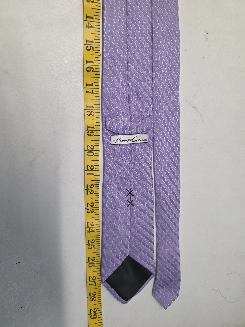 Kenneth Cole New York Men’s Silk Tie Purple Lavender Geometric Necktie